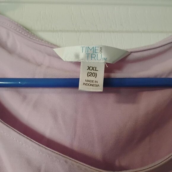 Time and True Purple Pink Ruffle Shirt Pastel Boho Plus Size Girly - Picture 4 of 4